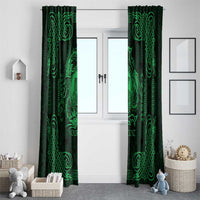 Personalized Cardiganshire Ceredigion Window Curtain Green Leaping Salmon Celtic-inspired - Wonder Print Shop