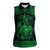 Personalized Cardiganshire Ceredigion Women Sleeveless Polo Shirt Green Leaping Salmon Celtic-inspired - Wonder Print Shop
