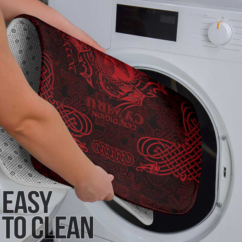 Personalized Cardiganshire Ceredigion Bathroom Set Red Leaping Salmon Celtic-inspired - Wonder Print Shop