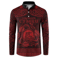 Personalized Cardiganshire Ceredigion Button Sweatshirt Red Leaping Salmon Celtic-inspired - Wonder Print Shop