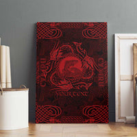 Personalized Cardiganshire Ceredigion Canvas Wall Art Red Leaping Salmon Celtic-inspired - Wonder Print Shop