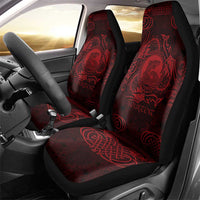 Personalized Cardiganshire Ceredigion Car Seat Cover Red Leaping Salmon Celtic-inspired - Wonder Print Shop