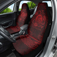Personalized Cardiganshire Ceredigion Car Seat Cover Red Leaping Salmon Celtic-inspired - Wonder Print Shop
