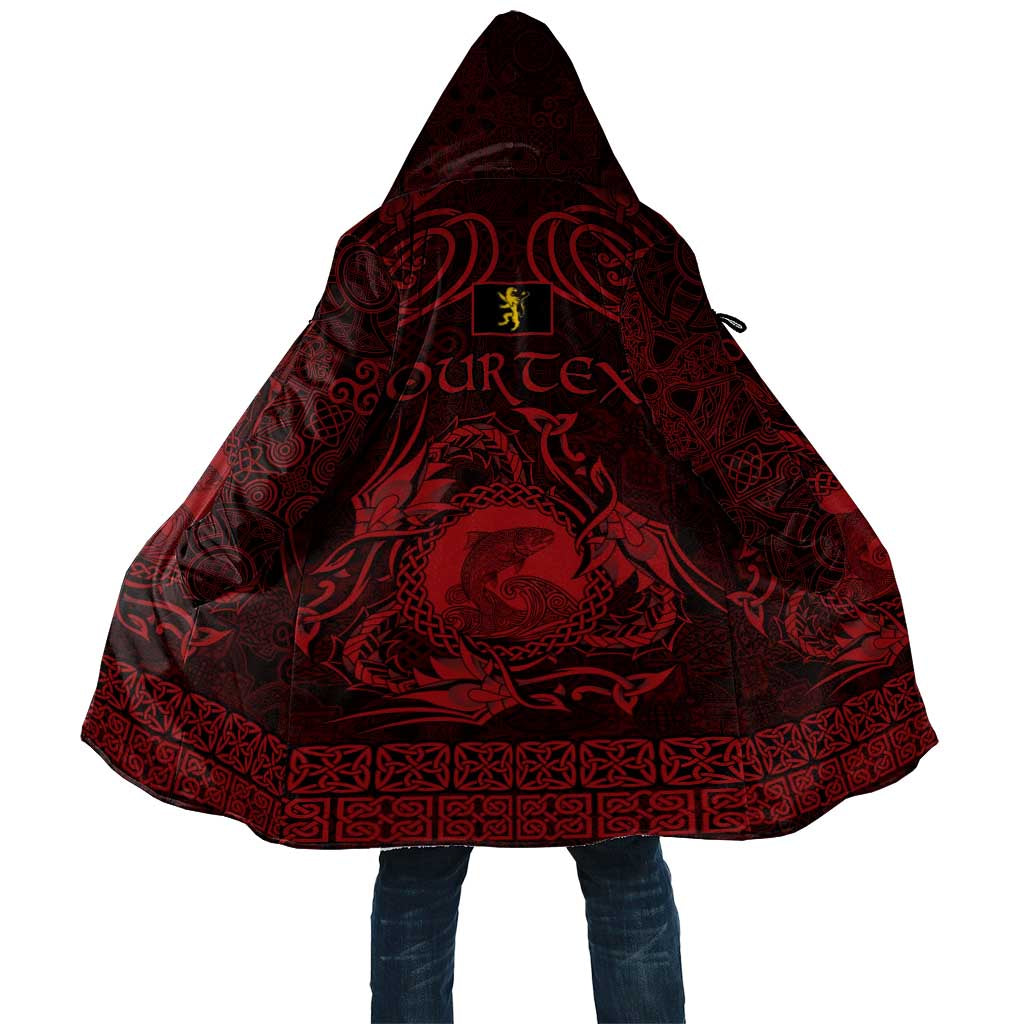 Personalized Cardiganshire Ceredigion Cloak Red Leaping Salmon Celtic-inspired - Wonder Print Shop
