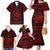 Personalized Cardiganshire Ceredigion Family Matching Mermaid Dress and Hawaiian Shirt Red Leaping Salmon Celtic-inspired - Wonder Print Shop