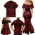 Personalized Cardiganshire Ceredigion Family Matching Mermaid Dress and Hawaiian Shirt Red Leaping Salmon Celtic-inspired - Wonder Print Shop