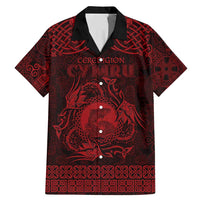 Personalized Cardiganshire Ceredigion Family Matching Mermaid Dress and Hawaiian Shirt Red Leaping Salmon Celtic-inspired - Wonder Print Shop