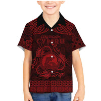Personalized Cardiganshire Ceredigion Family Matching Mermaid Dress and Hawaiian Shirt Red Leaping Salmon Celtic-inspired - Wonder Print Shop