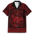 Personalized Cardiganshire Ceredigion Family Matching Short Sleeve Bodycon Dress and Hawaiian Shirt Red Leaping Salmon Celtic-inspired - Wonder Print Shop