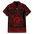 Personalized Cardiganshire Ceredigion Family Matching Short Sleeve Bodycon Dress and Hawaiian Shirt Red Leaping Salmon Celtic-inspired - Wonder Print Shop