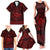 Personalized Cardiganshire Ceredigion Family Matching Tank Maxi Dress and Hawaiian Shirt Red Leaping Salmon Celtic-inspired - Wonder Print Shop