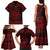 Personalized Cardiganshire Ceredigion Family Matching Tank Maxi Dress and Hawaiian Shirt Red Leaping Salmon Celtic-inspired - Wonder Print Shop