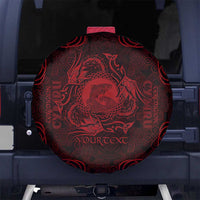 Personalized Cardiganshire Ceredigion Spare Tire Cover Red Leaping Salmon Celtic-inspired - Wonder Print Shop