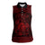 Personalized Cardiganshire Ceredigion Women Sleeveless Polo Shirt Red Leaping Salmon Celtic-inspired - Wonder Print Shop