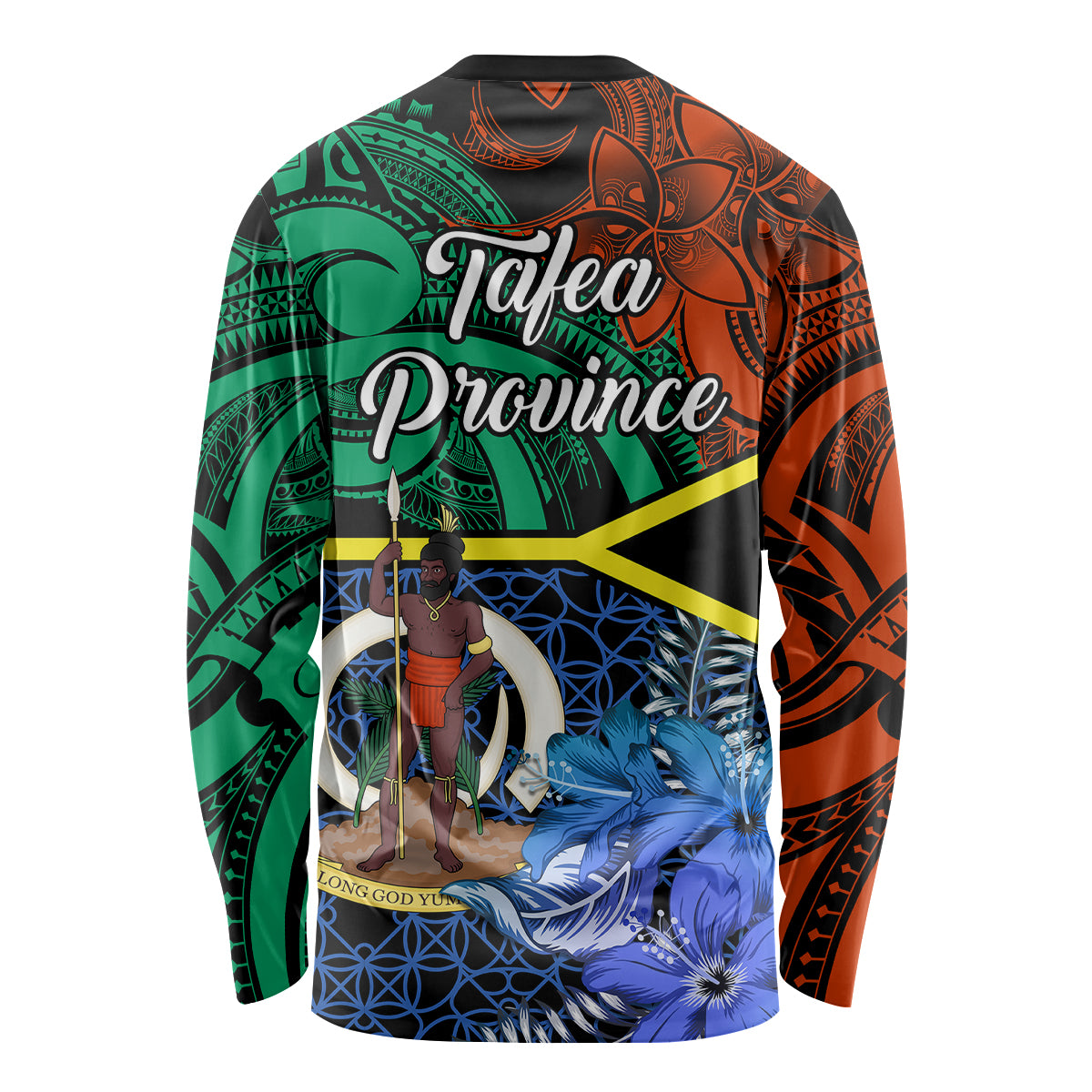 Tafea Day Long Sleeve Shirt Vanuatu Sand Drawing With Polynesian Pattern - Wonder Print Shop