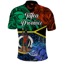 Tafea Day Polo Shirt Vanuatu Sand Drawing With Polynesian Pattern - Wonder Print Shop
