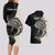 Personalised Polynesia Fishing Couples Matching Long Sleeve Bodycon Dress and Hawaiian Shirt With Maori Hei Matau Fish Hook Gold Art LT9 - Wonder Print Shop