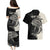 Personalised Polynesia Fishing Couples Matching Puletasi Dress and Hawaiian Shirt With Maori Hei Matau Fish Hook Gold Art LT9 - Wonder Print Shop