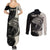 Personalised Polynesia Fishing Couples Matching Summer Maxi Dress and Long Sleeve Button Shirts With Maori Hei Matau Fish Hook Gold Art LT9 - Wonder Print Shop