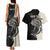 Personalised Polynesia Fishing Couples Matching Tank Maxi Dress and Hawaiian Shirt With Maori Hei Matau Fish Hook Gold Art LT9 - Wonder Print Shop