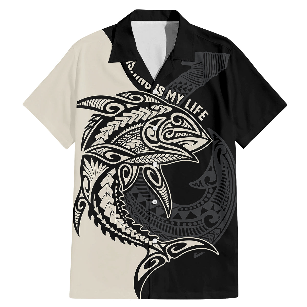Personalised Polynesia Fishing Family Matching Mermaid Dress and Hawaiian Shirt With Maori Hei Matau Fish Hook Gold Art LT9 - Wonder Print Shop