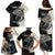 Personalised Polynesia Fishing Family Matching Puletasi Dress and Hawaiian Shirt With Maori Hei Matau Fish Hook Gold Art - Wonder Print Shop