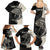 Personalised Polynesia Fishing Family Matching Summer Maxi Dress and Hawaiian Shirt With Maori Hei Matau Fish Hook Gold Art - Wonder Print Shop