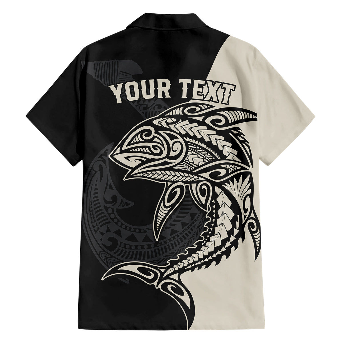 Personalised Polynesia Fishing Hawaiian Shirt With Maori Hei Matau Fish Hook Gold Art - Wonder Print Shop