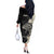Personalised Polynesia Fishing Off The Shoulder Long Sleeve Dress With Maori Hei Matau Fish Hook Gold Art - Wonder Print Shop