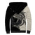 Personalised Polynesia Fishing Sherpa Hoodie With Maori Hei Matau Fish Hook Gold Art - Wonder Print Shop