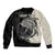Personalised Polynesia Fishing Sleeve Zip Bomber Jacket With Maori Hei Matau Fish Hook Gold Art - Wonder Print Shop