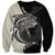 Personalised Polynesia Fishing Sweatshirt With Maori Hei Matau Fish Hook Gold Art - Wonder Print Shop