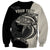 Personalised Polynesia Fishing Sweatshirt With Maori Hei Matau Fish Hook Gold Art - Wonder Print Shop