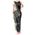 Personalised Polynesia Fishing Tank Maxi Dress With Maori Hei Matau Fish Hook Gold Art - Wonder Print Shop
