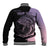 Personalised Polynesia Fishing Baseball Jacket With Maori Hei Matau Fish Hook Pastel Art LT9 - Wonder Print Shop
