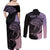 Personalised Polynesia Fishing Couples Matching Off Shoulder Maxi Dress and Long Sleeve Button Shirts With Maori Hei Matau Fish Hook Pastel Art LT9 - Wonder Print Shop