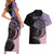 Personalised Polynesia Fishing Couples Matching Short Sleeve Bodycon Dress and Hawaiian Shirt With Maori Hei Matau Fish Hook Pastel Art LT9 - Wonder Print Shop