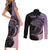 Personalised Polynesia Fishing Couples Matching Short Sleeve Bodycon Dress and Long Sleeve Button Shirts With Maori Hei Matau Fish Hook Pastel Art LT9 - Wonder Print Shop