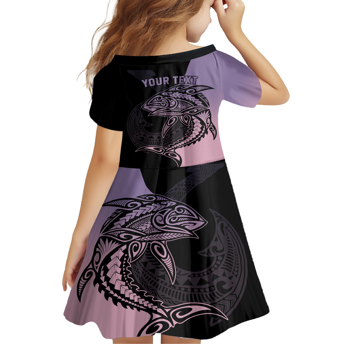 Personalised Polynesia Fishing Family Matching Summer Maxi Dress and Hawaiian Shirt With Maori Hei Matau Fish Hook Pastel Art - Wonder Print Shop