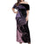 Personalised Polynesia Fishing Off Shoulder Maxi Dress With Maori Hei Matau Fish Hook Pastel Art - Wonder Print Shop