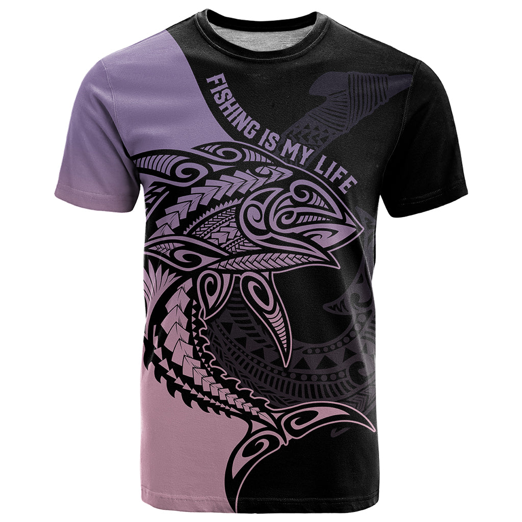 Personalised Polynesia Fishing T Shirt With Maori Hei Matau Fish Hook Pastel Art - Wonder Print Shop