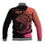 Personalised Polynesia Fishing Baseball Jacket With Maori Hei Matau Fish Hook Pink Art LT9 - Wonder Print Shop