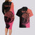 Personalised Polynesia Fishing Couples Matching Long Sleeve Bodycon Dress and Hawaiian Shirt With Maori Hei Matau Fish Hook Pink Art LT9 - Wonder Print Shop