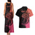 Personalised Polynesia Fishing Couples Matching Tank Maxi Dress and Hawaiian Shirt With Maori Hei Matau Fish Hook Pink Art LT9 - Wonder Print Shop