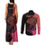 Personalised Polynesia Fishing Couples Matching Tank Maxi Dress and Long Sleeve Button Shirts With Maori Hei Matau Fish Hook Pink Art LT9 - Wonder Print Shop