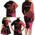 Personalised Polynesia Fishing Family Matching Long Sleeve Bodycon Dress and Hawaiian Shirt With Maori Hei Matau Fish Hook Pink Art LT9 - Wonder Print Shop