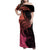 Personalised Polynesia Fishing Family Matching Off Shoulder Maxi Dress and Hawaiian Shirt With Maori Hei Matau Fish Hook Pink Art LT9 - Wonder Print Shop