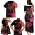 Personalised Polynesia Fishing Family Matching Puletasi Dress and Hawaiian Shirt With Maori Hei Matau Fish Hook Pink Art - Wonder Print Shop