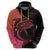 Personalised Polynesia Fishing Hoodie With Maori Hei Matau Fish Hook Pink Art - Wonder Print Shop