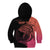 Personalised Polynesia Fishing Kid Hoodie With Maori Hei Matau Fish Hook Pink Art - Wonder Print Shop